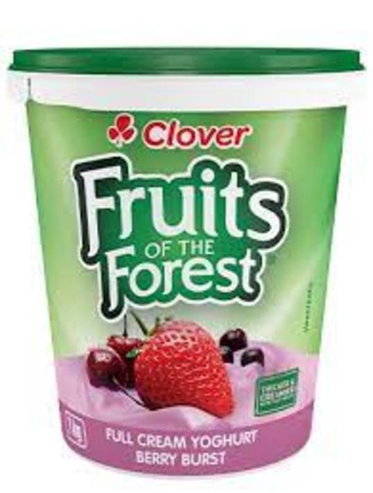 Clover Fruits Of The Forest Full Cream Berry Burst Yoghurt 1kg